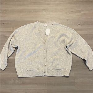Fate Light Gray Cardigan Sweater